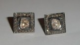 M644M Georgian Rose cut Diamond ear-ringsTakst-Valuation N.Kr 7000