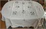 Embroidered linen tablecloth l