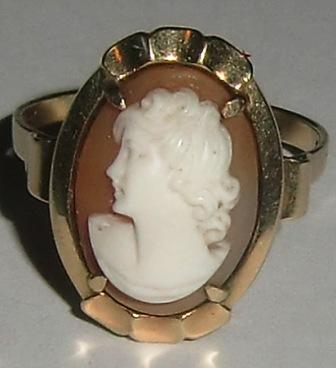 M565M 1930s Cameo Ring Takst Valuation N Kr 4000