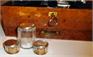 3 vantity pieces with silver lid, filled with over 100 years old creams