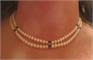 pearl necklace with sapphire and diamond l