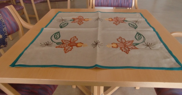 M742M A small embroidered tablecloth